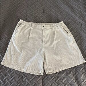 Aerie Women's Light Gray Pinstriped Jean Shorts